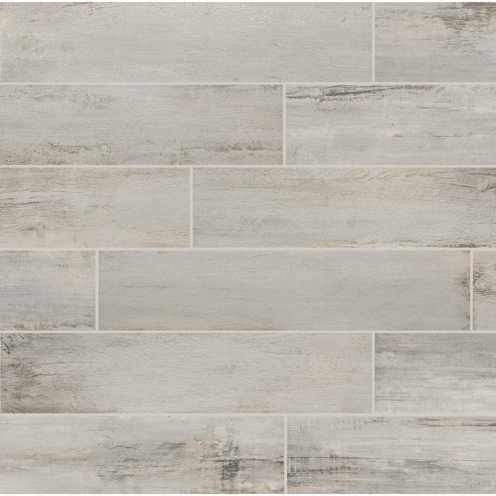 Serene Wood Light Grey 8 in. x 36 in. Matte Porcelain Floor and Wall Tile (15.54 sq. ft./Case) - Stu's Home Improvement Outlet