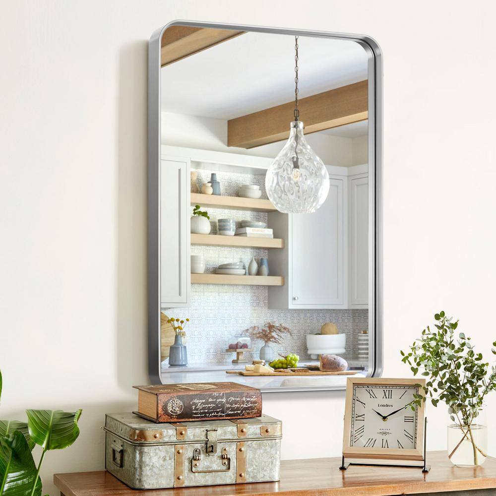 22x32 in. Silver Decorative Wall Mirror