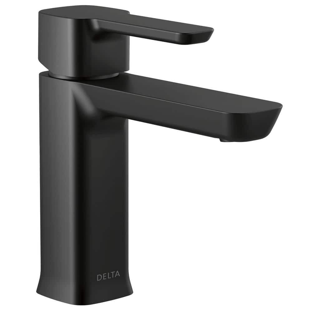 Modern Project-Pack Single Hole Single-Handle Bathroom Faucet in Matte Black