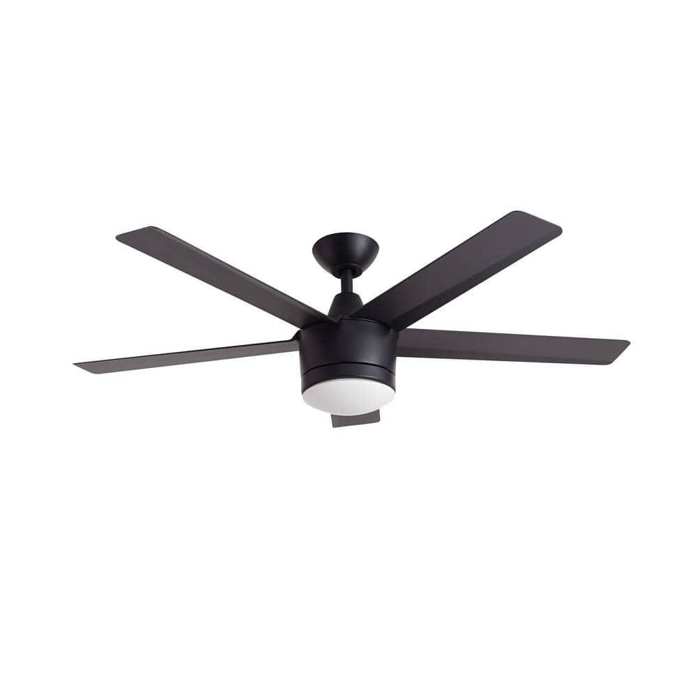 Merwry 48 in. Integrated LED Indoor Matte Black Ceiling Fan with Light Kit and Remote Control - Stu's Home Improvement Outlet