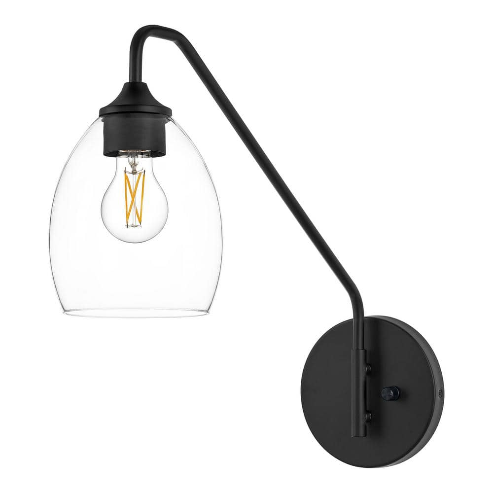 Oseman 6.125 in. 1 - Light Matte Black Wall Sconce - Stu's Home Improvement Outlet