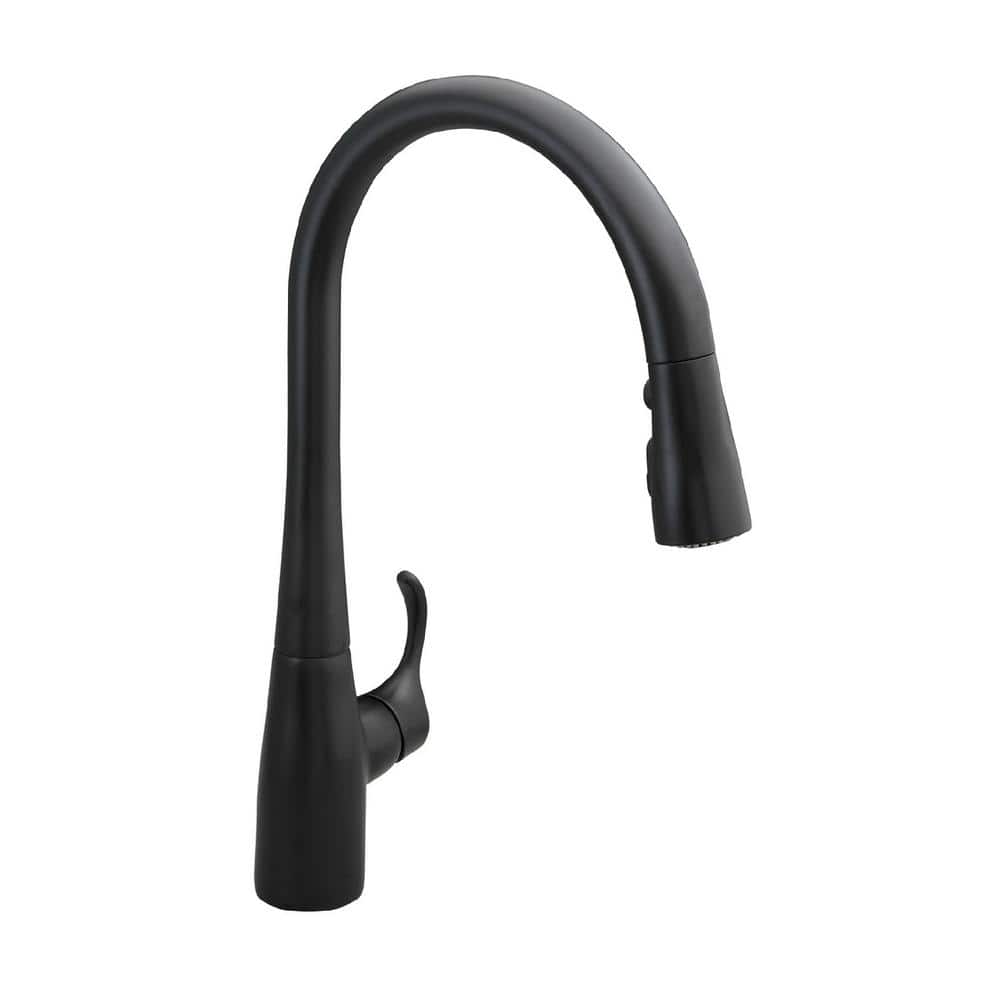 Simplice Single-Handle Pull-Down Sprayer Kitchen Faucet with DockNetik and Sweep Spray in Matte Black