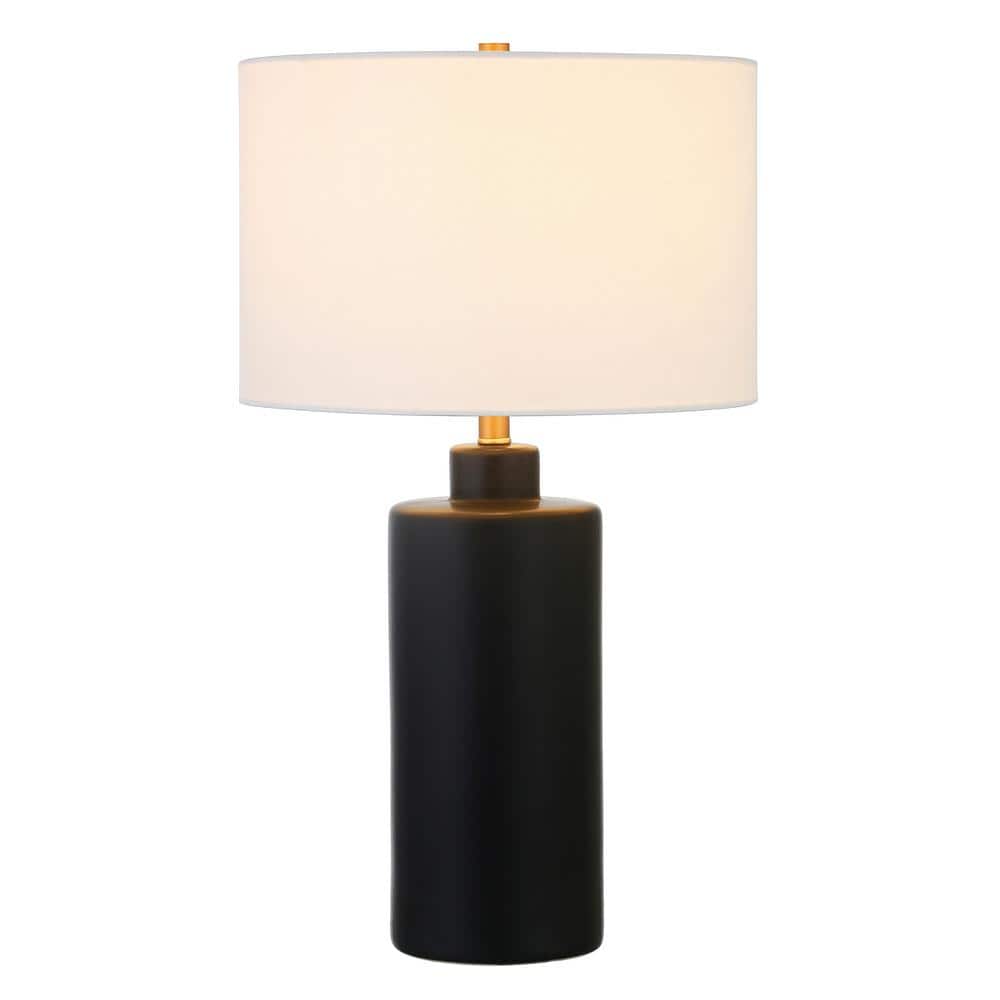 Carlina 25 in. Matte Black Table Lamp