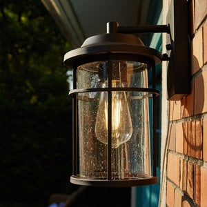 1 - Light Matte Black Outdoor Wall Lantern Sconce - Stu's Home Improvement Outlet
