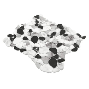 Pebble Grey 12 in. x 12 in. Mosaic tile Recycled Glass Marble Looks Floor and Wall Tile Mix (10.0 sq. ft./Case) - Stu's Home Improvement Outlet