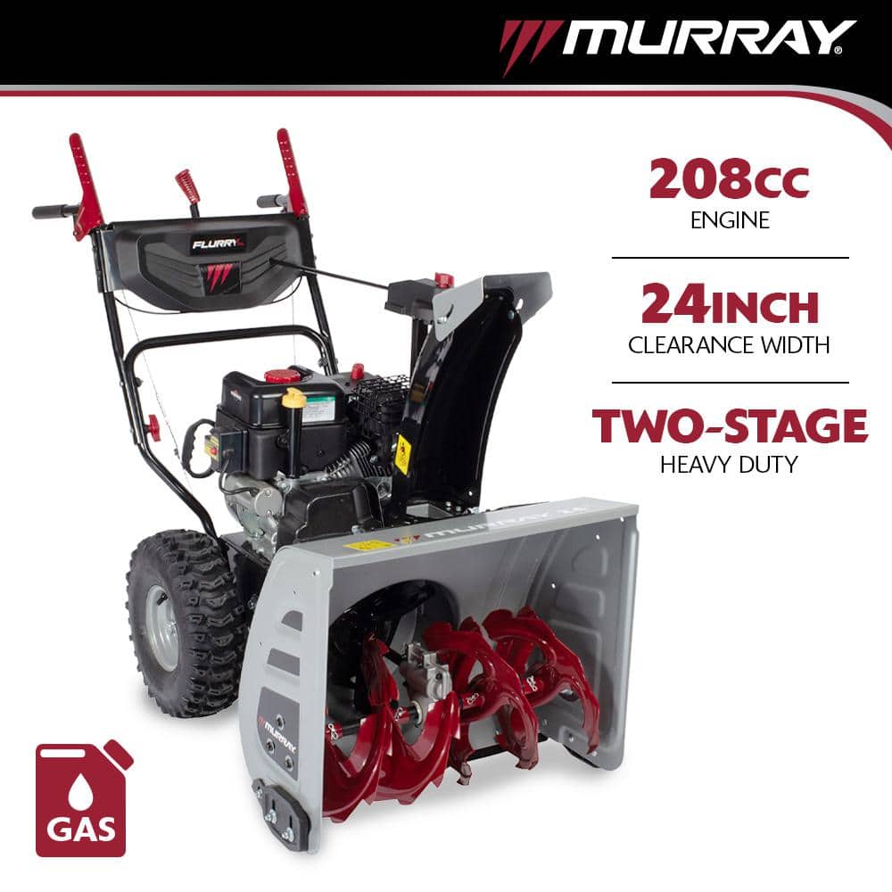Flurry XL 24 in. 208 CC Self Propelled 2-Stage Gas Snow Blower with Electric Start