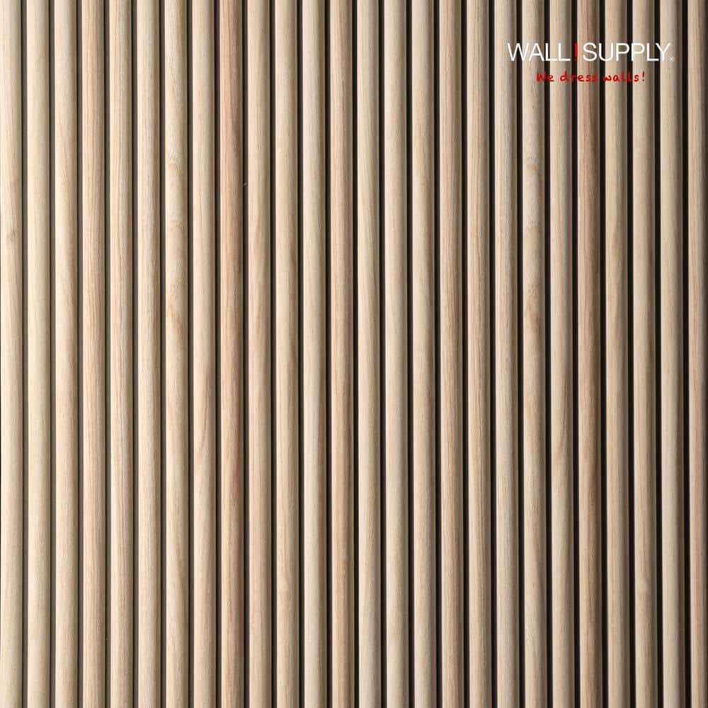 Ultralight Linari Round EPS Foam Panel 0.79 in. x 19.69 in. x 45.67 in. Natural Finish Set of 4 Panels (24.97 sq. ft.)