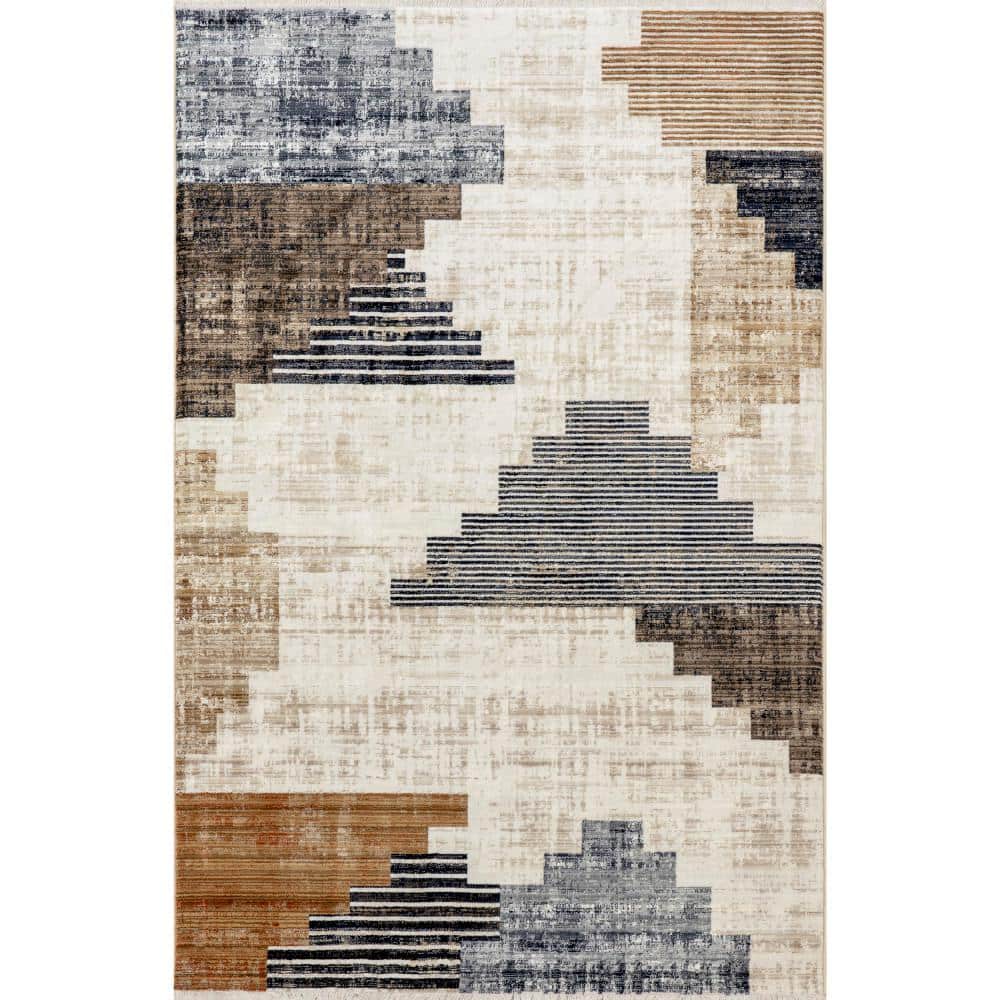 Vanita Navy 12 ft. x 16 ft. Southwestern Area Rug