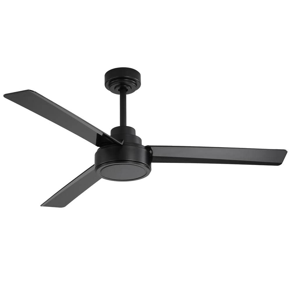 52 in. Indoor Black 3 ABS Blades Ceiling Fan with Remote Control 6 - speed Reversible DC Motor No Lights - Stu's Home Improvement Outlet