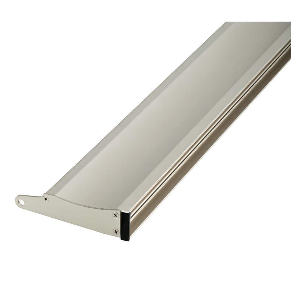 27 in. -36 in. Pivoting Shower Door Track, Nickel