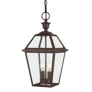 Glenneyre 2 - Light Oil - Rubbed Bronze French Quarter Gas Style Outdoor Hanging Pendant Light with Clear Glass - Stu's Home Improvement Outlet
