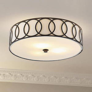 Aubrey 15.5 in. 3 - Light Oil Rubbed Bronze Black Metal LED Flush Mount - Stu's Home Improvement Outlet