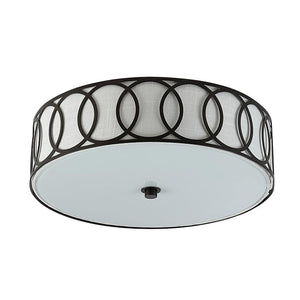 Aubrey 15.5 in. 3 - Light Oil Rubbed Bronze Black Metal LED Flush Mount - Stu's Home Improvement Outlet