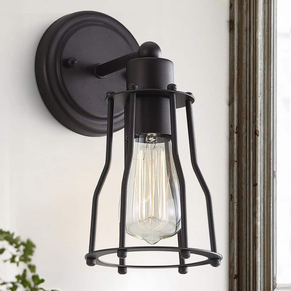 Florence 5.13 in. 1-Light Metal Oil Rubbed Bronze Vanity Light