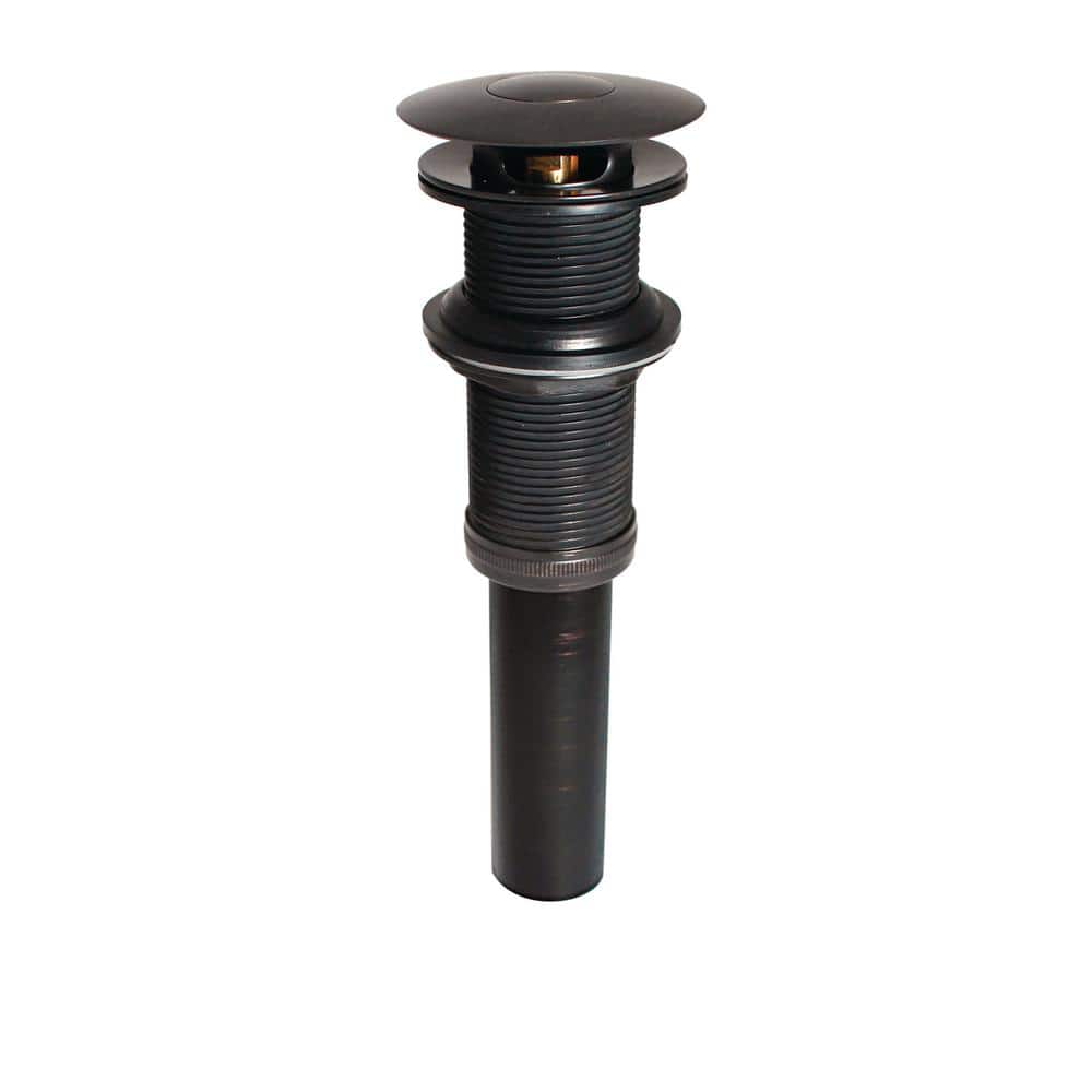 1-1/4 in. Push Button Bathroom Sink Drain without Overflow, Oil Rubbed Bronze