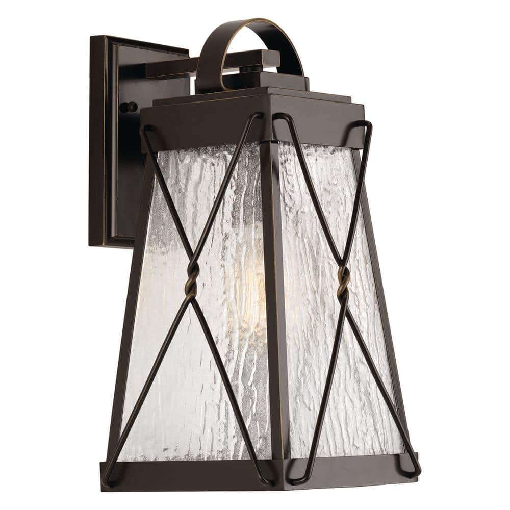 Glenbrook Collection 1 - Light Oil Rubbed Bronze 15.5 in. Outdoor Wall Lantern Sconce - Stu's Home Improvement Outlet