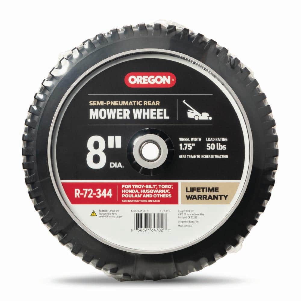 8" Rear Wheel for Walk-behind Mowers, Fits AYP, Husqvarna, Craftsman (R-72-344)