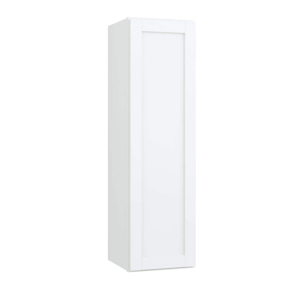 Courtland 12 in. W x 12 in. D x 42 in. H Assembled Shaker Wall Kitchen Cabinet in Polar White