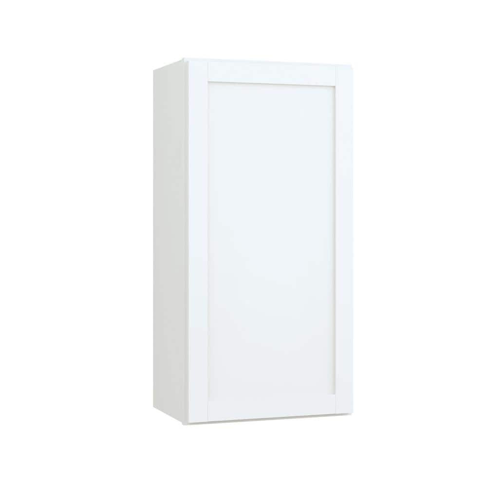 Courtland 18 in. W x 12 in. D x 36 in. H Assembled Shaker Wall Kitchen Cabinet in Polar White