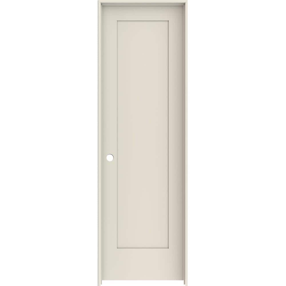 24 in. x 80 in. 1-Panel Shaker Right-Hand Primed Solid Core Wood Single Prehung Interior Door