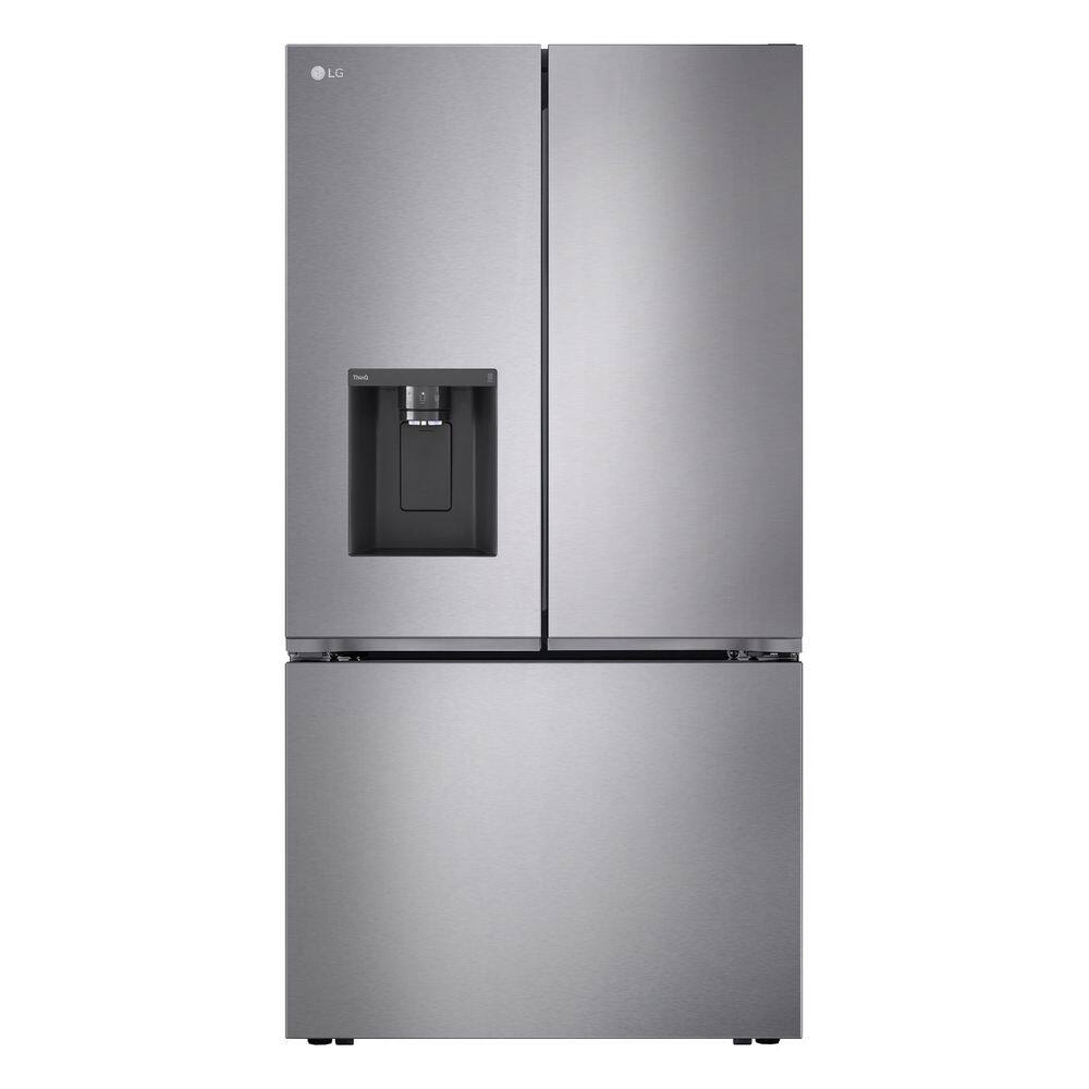 LG 36 in. 26 cu. ft. 3 Door French Door Refrigerator in Stainless Steel with External Ice & Water Dispenser, Door Cooling (LF26C6230V)