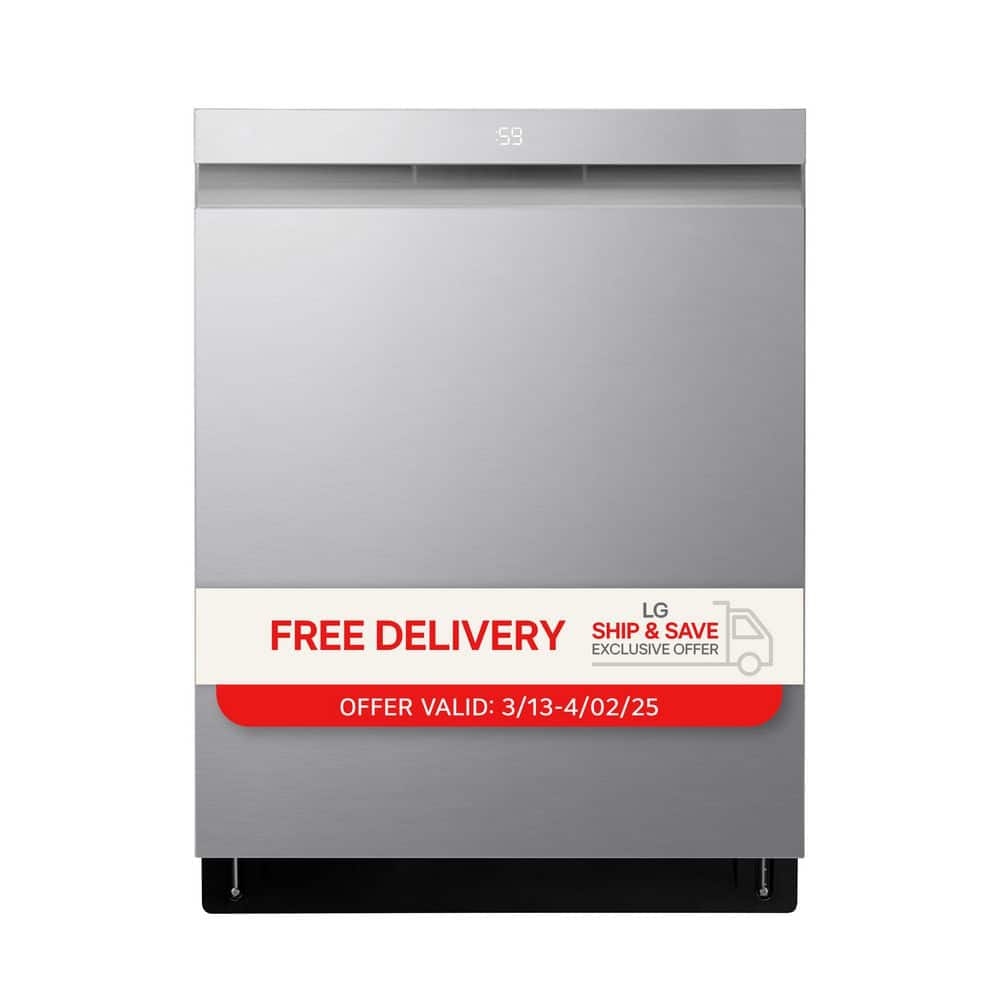 24 in. PrintProof Stainless Steel Smart Top Control Dishwasher with 1-Hour Wash and Dry, QuadWash Pro and Dynamic Dry