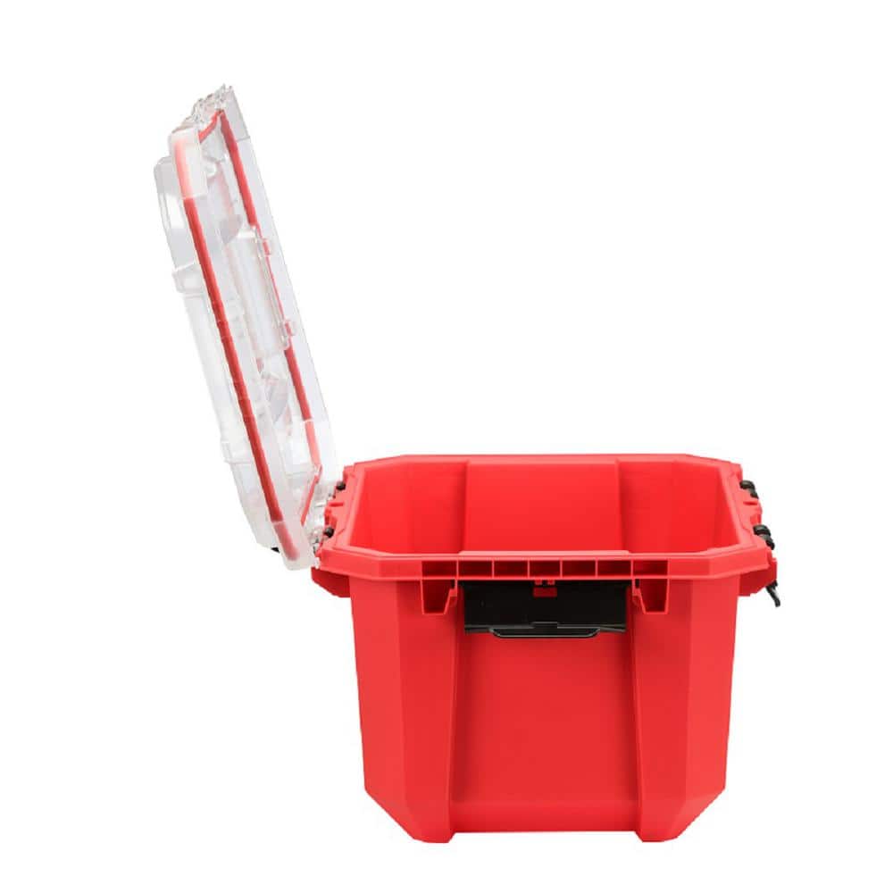 5-Gal. Professional Duty Waterproof Storage Container with Hinged Lid in Red