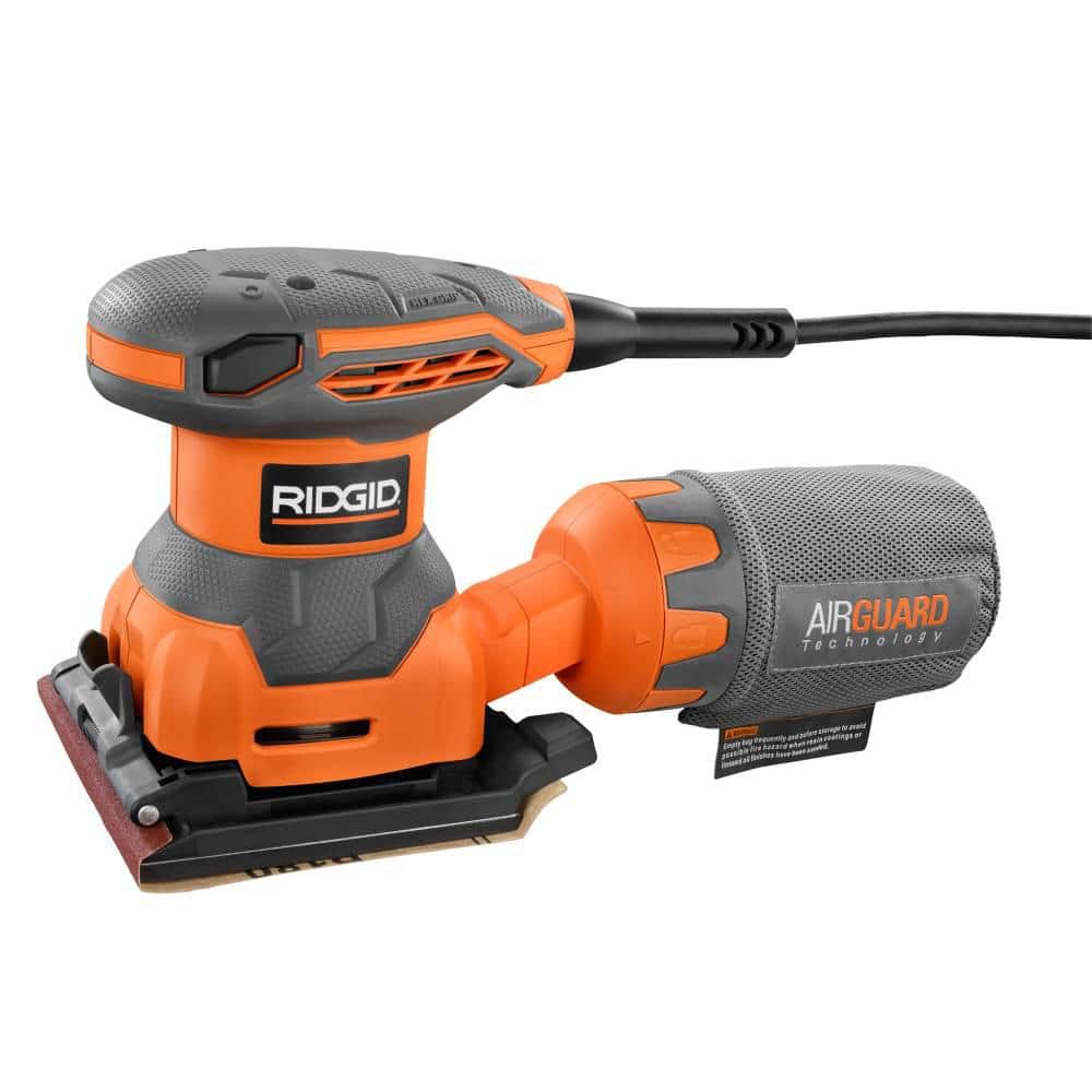 RIDGID 2.4 Amp Corded 1/4 Sheet Sander with AIRGUARD Technology - Stu's Home Improvement Outlet