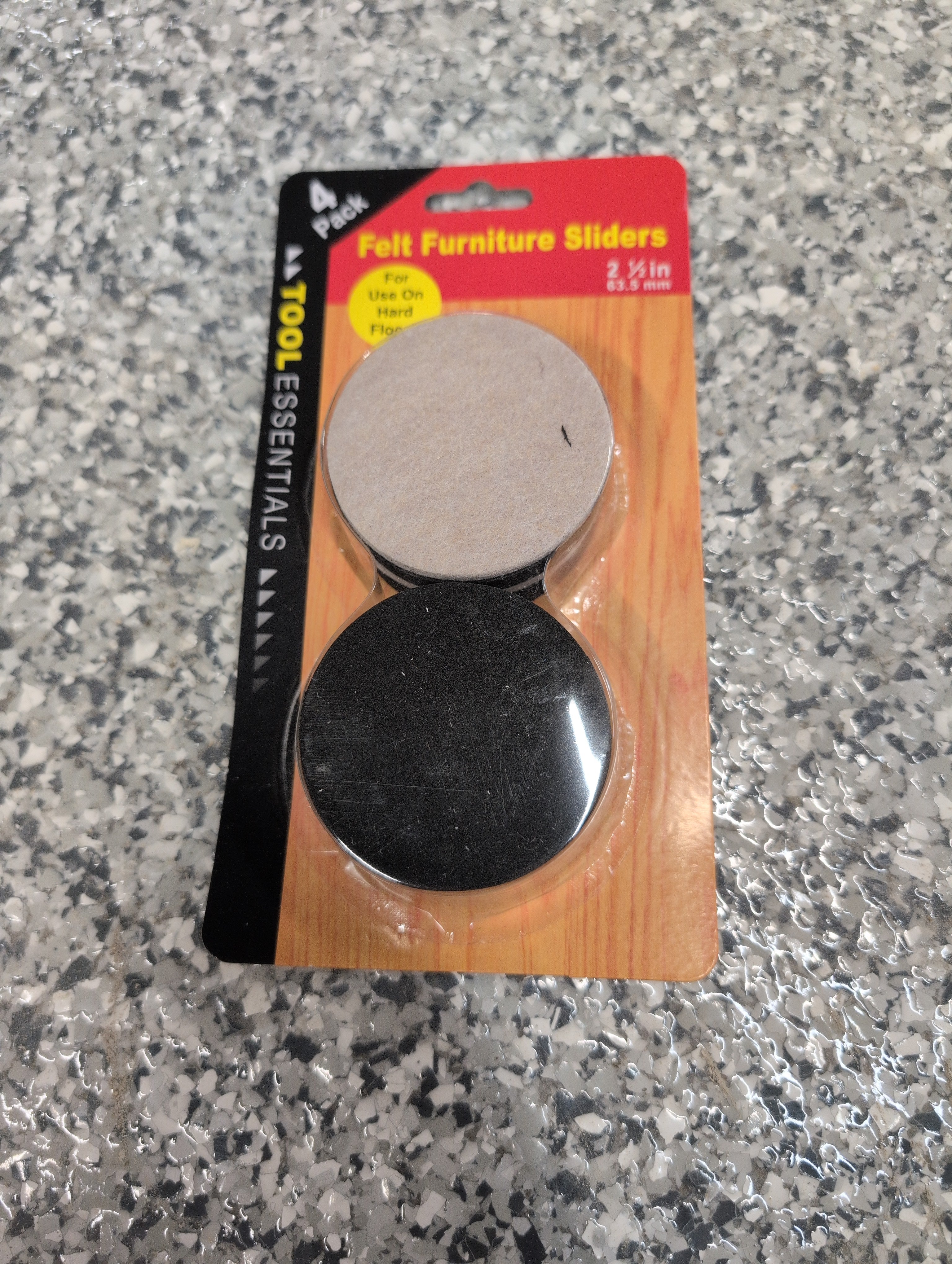 Tool Essentials 4 pack felt furniture sliders