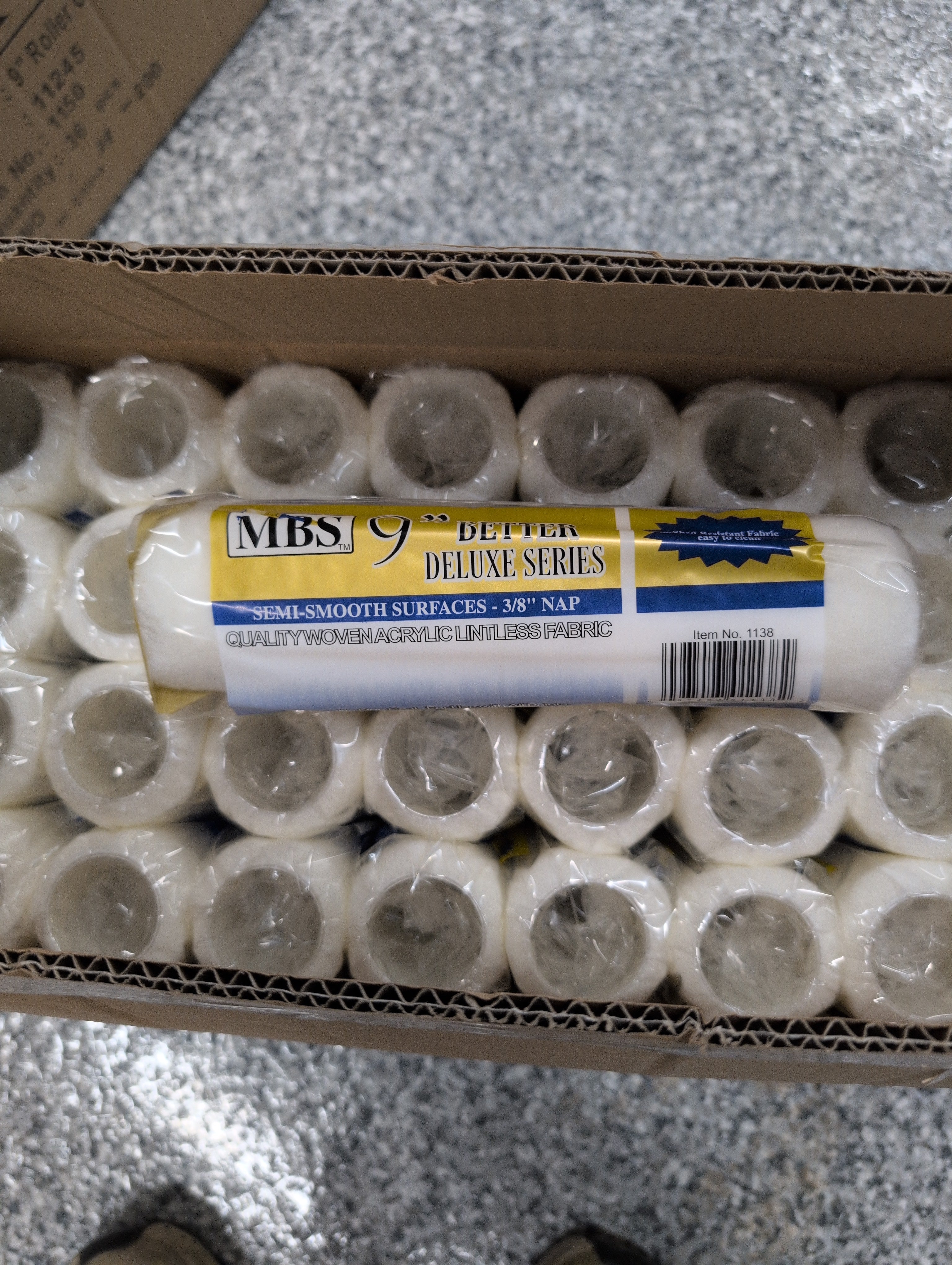 MBS Roller Cover 9” Semi-Smooth 3/8” Nap