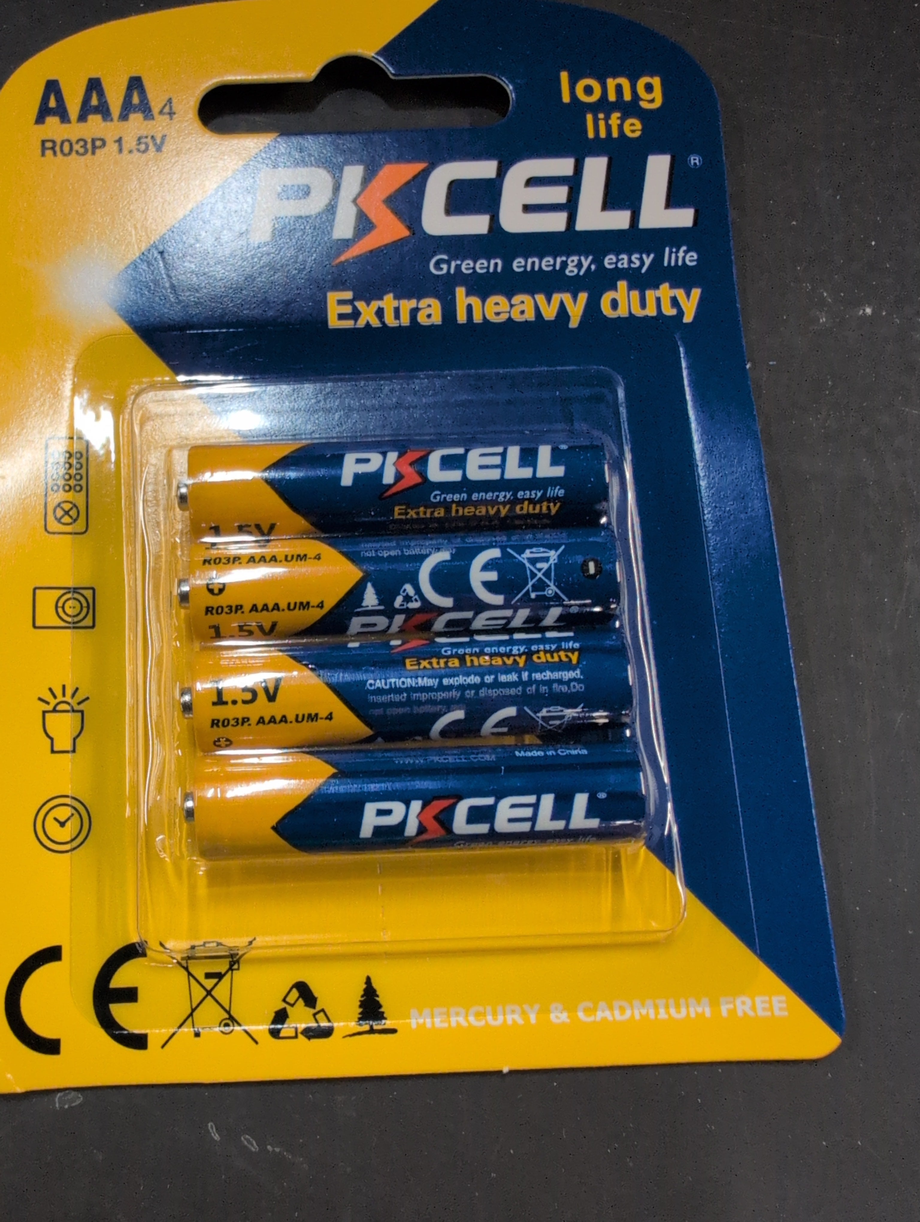 PKCELL Battery AAA Triple A