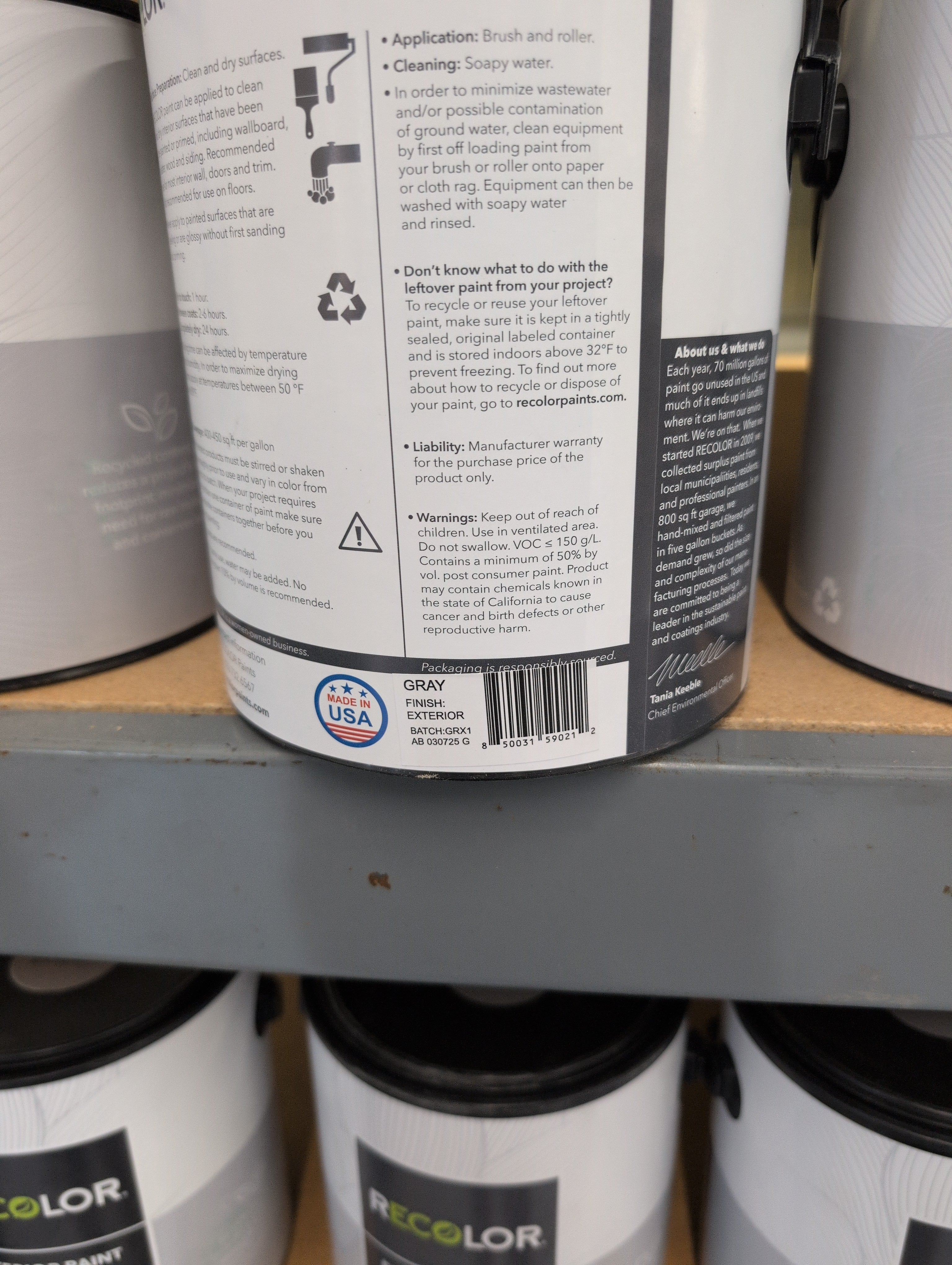 Recolor Exterior Paint 1 gal