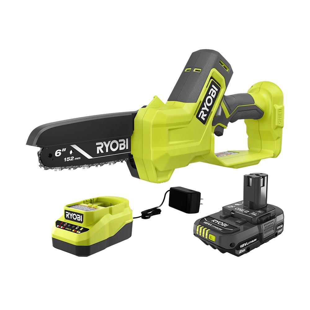 ONE+ 18V 6 in. Cordless Battery Compact Pruning Mini Chainsaw with 2.0 Ah Battery and Charger - Stu's Home Improvement Outlet