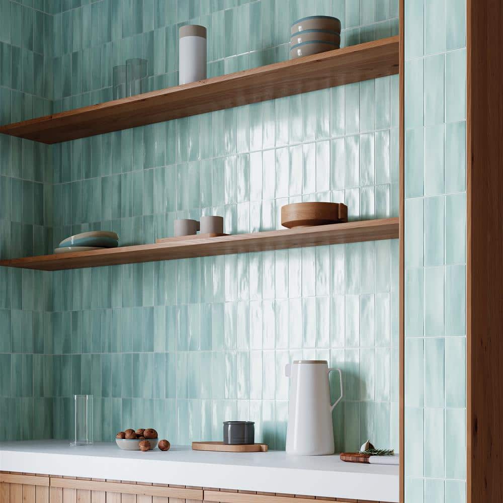 Spanish Allure Porcelain 12 in. x 24 in. x 9mm Wall Tile Case - Sage (5 PCS, 10.76 Sq. Ft.)