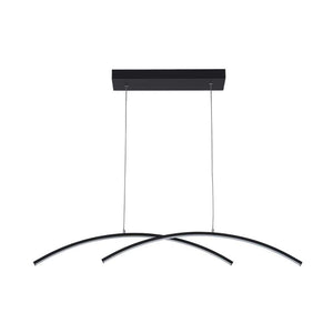 Y'INSP 2 Light Dimmable Integrated LED Sand Black Linear Chandelier Modern Pendant Light Fixture Aluminum Island Lighting Lamp - Stu's Home Improvement Outlet