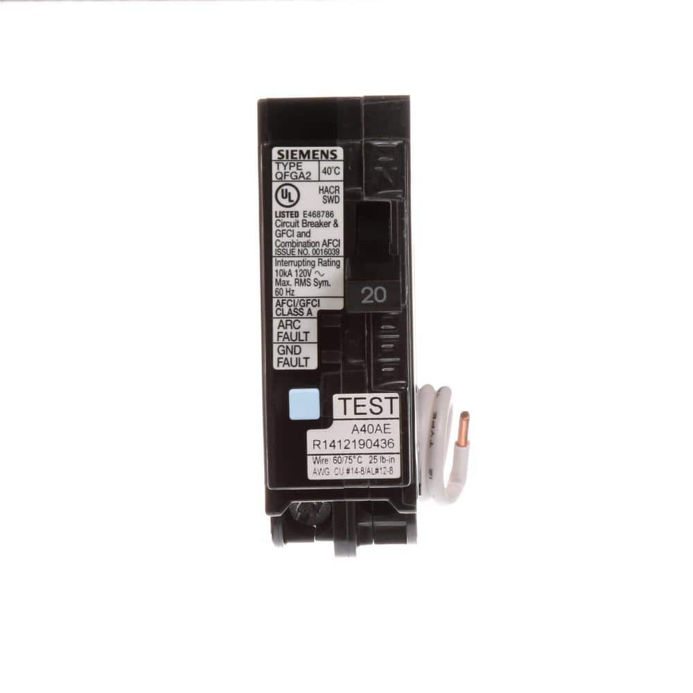 20 Amp AFCI/GFCI Dual Function Circuit Breaker