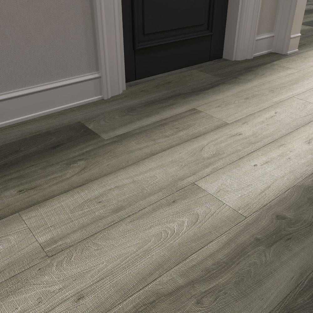 MaxCore Silver Leaf 28 MIL x 7.3 in. W x 48 in. L Click Lock Waterproof Luxury Vinyl Plank Flooring (24.5 sq. ft. /case)