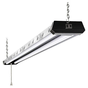 4 ft. 250 - Watt Equivalent Integrated LED Linkable Pattern Diamond Plate Silver Shop Light - Stu's Home Improvement Outlet