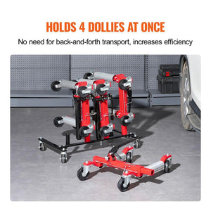 Car Dolly Rack, Storage Rack with 360° Rotatable Wheels, Hydraulic Ratchet Trolley Jack Stand Organizer, Jack Stands - Stu's Home Improvement Outlet