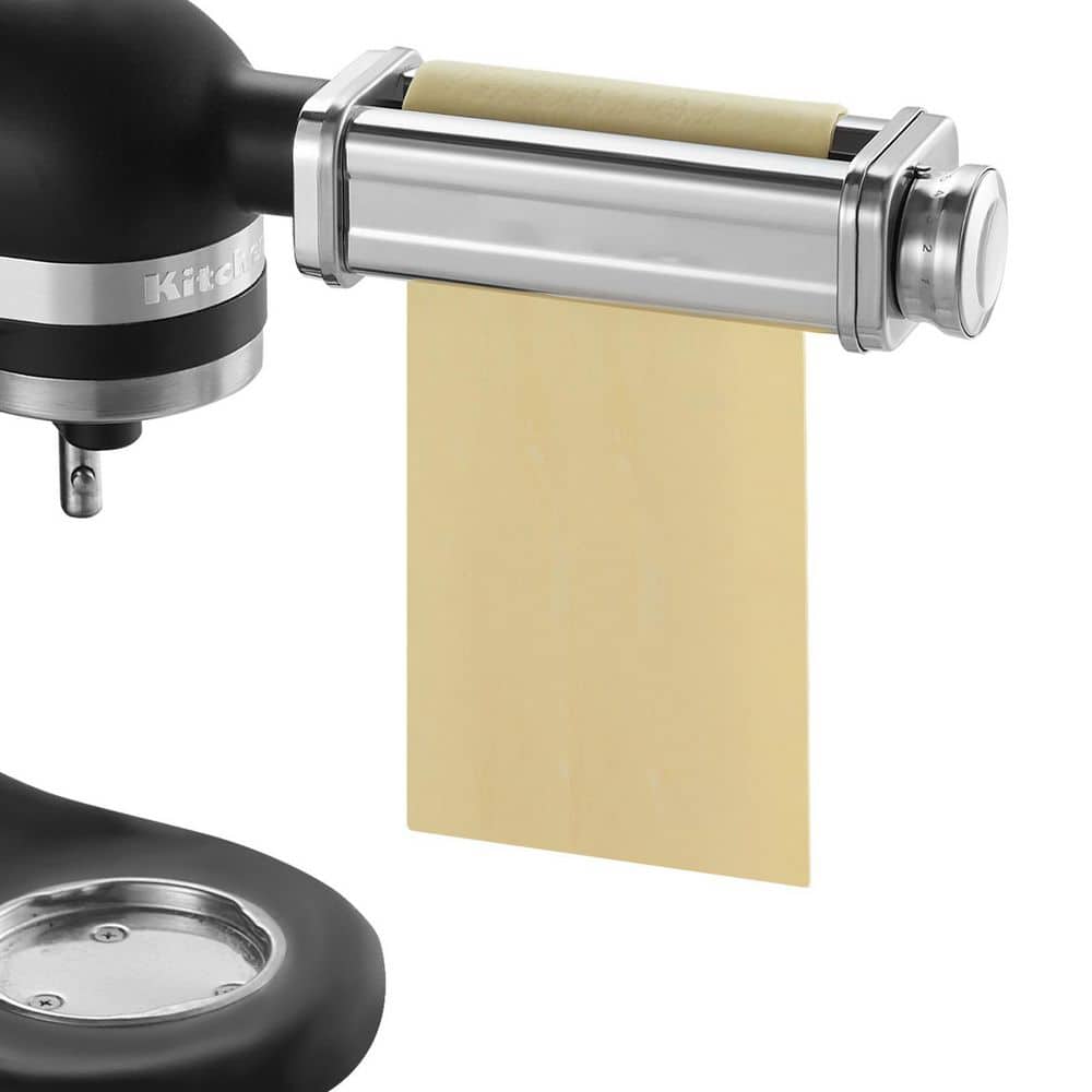 3-Pieces Pasta Attachment for Kitchen Aid Stand Mixer, Stainless Steel Pasta Roller, Adjustable Thickness Pasta Maker