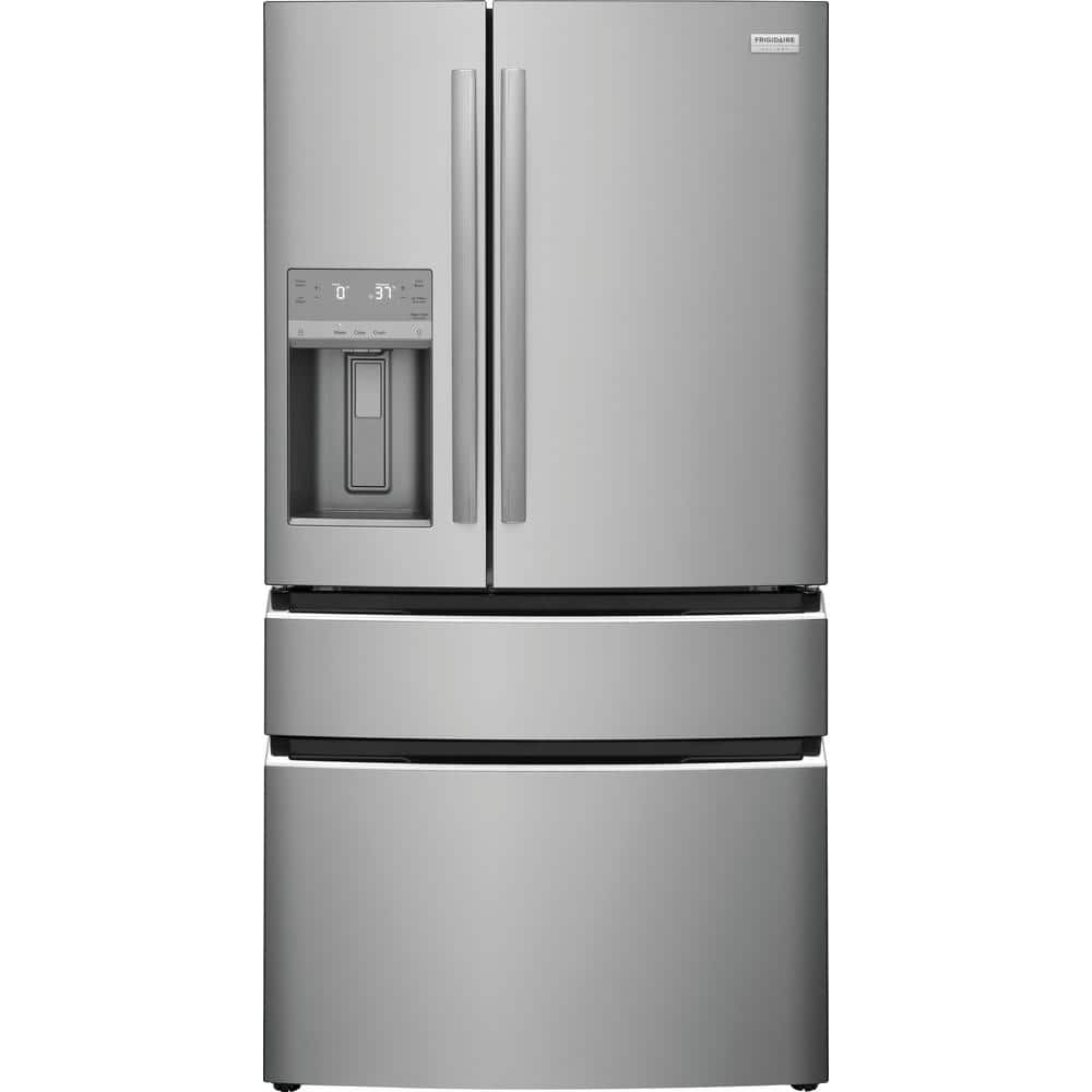 AS-IS: Frigidaire Gallery 21.5 cu. ft. 4-Door French Door Refrigerator in Stainless Steel, Counter-Depth