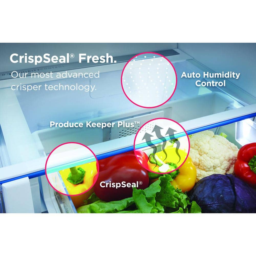 Frigidaire Gallery 36 in. 27.2 cu. ft. 4 Door French Door Standard Depth Refrigerator, Stainless Steel w/Internal Water Dispenser (GRMN2872AF)