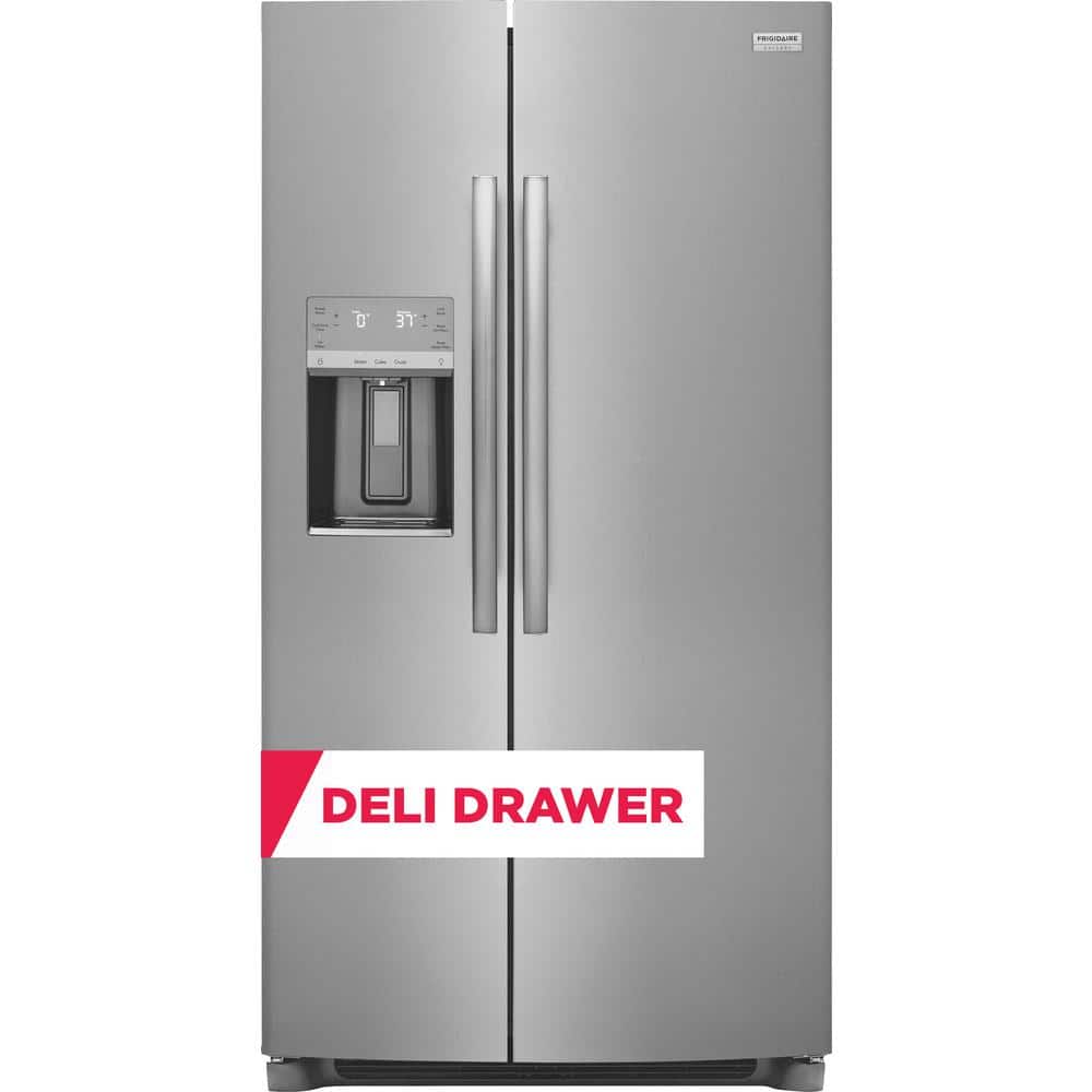 Frigidaire Gallery 25.6 Cu. Ft. 36" Standard Depth Side by Side Refrigerator in Smudge-Proof Stainless Steel (GRSS2652AF)