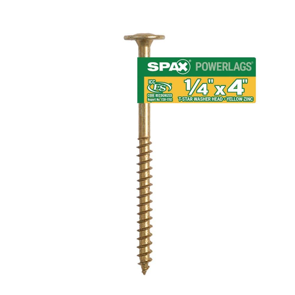 1/4 in. x 4 in. Interior Washer Head Structural Wood Lag Screws Powerlags Torx T-Star (1 EA)