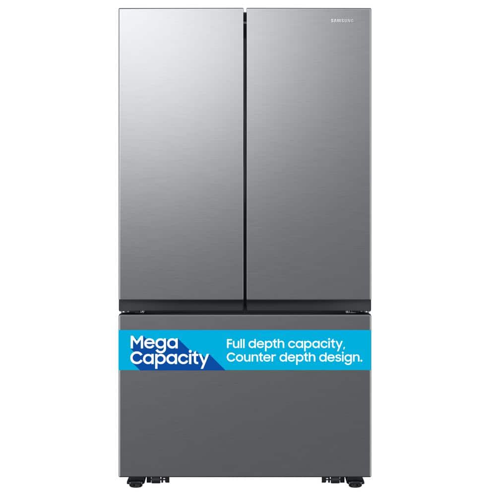 27 cu. ft. Counter Depth 3-Door French Door Refrigerator with Dual Auto Ice Maker Fingerprint Resistant Stainless Look (RF27CG5010S9)