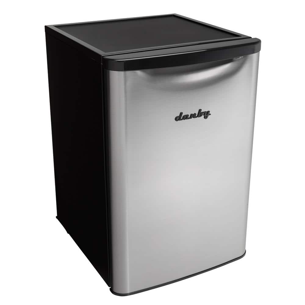 17.68 in. 2.6 cu.ft. Mini Refrigerator in Stainless Steel