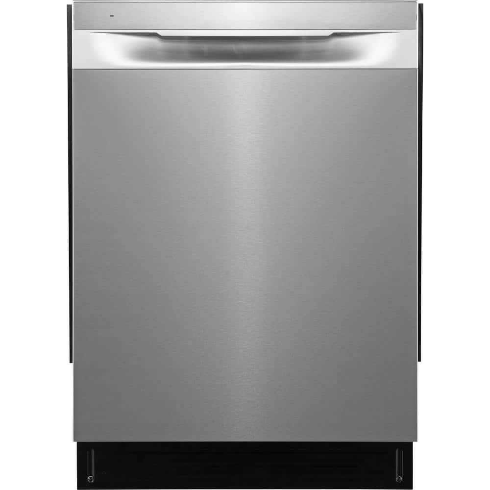 Frigidaire 24 in. Top Control Built-In Tall Tub Dishwasher in Stainless Steel with 5-Cycles 49dBA and Hybrid Tub (FDHP4336AS)
