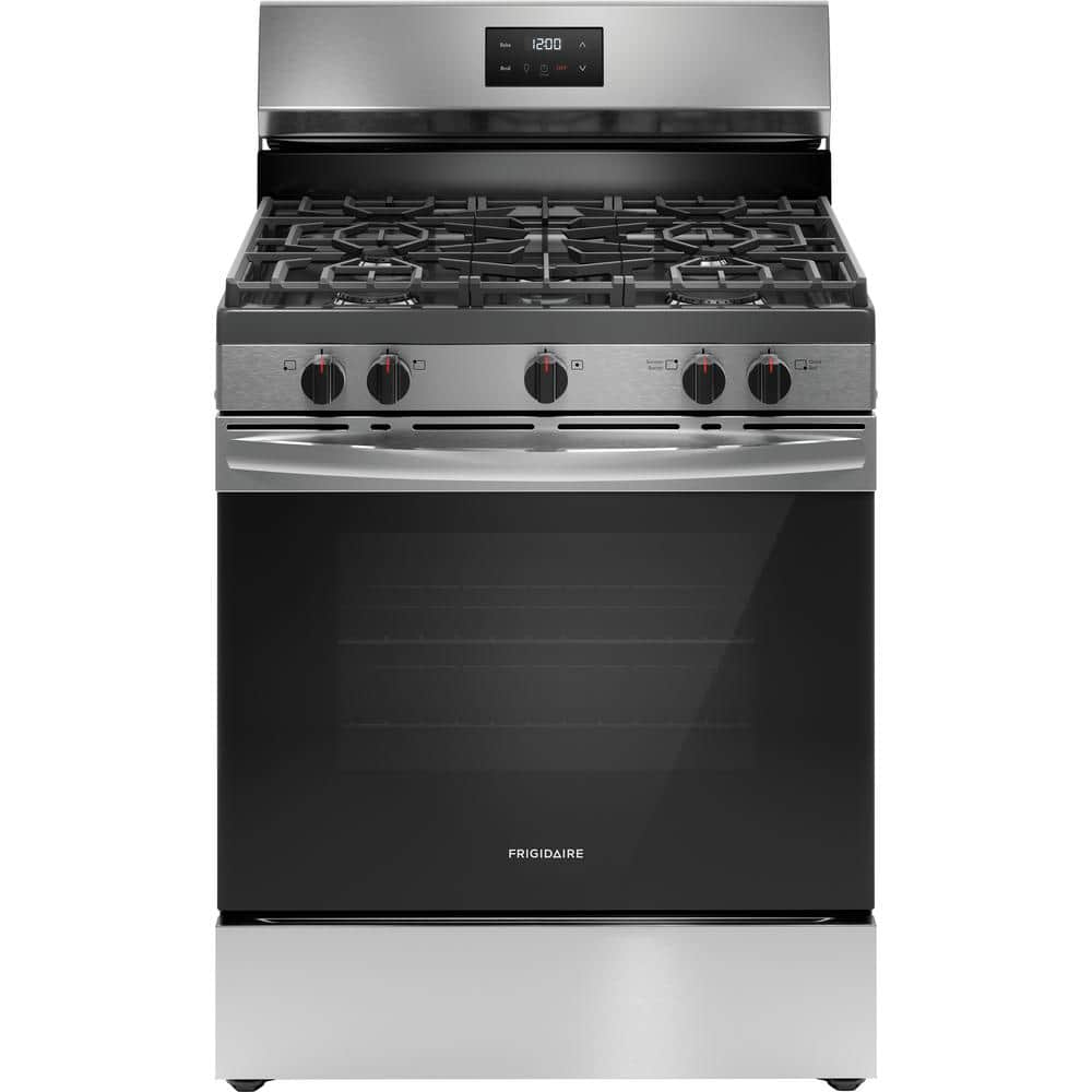 30 in. 5 Burner Freestanding Gas Range in Stainless Steel with Quick Boil and Even Baking Technology (FCRG3052BS)