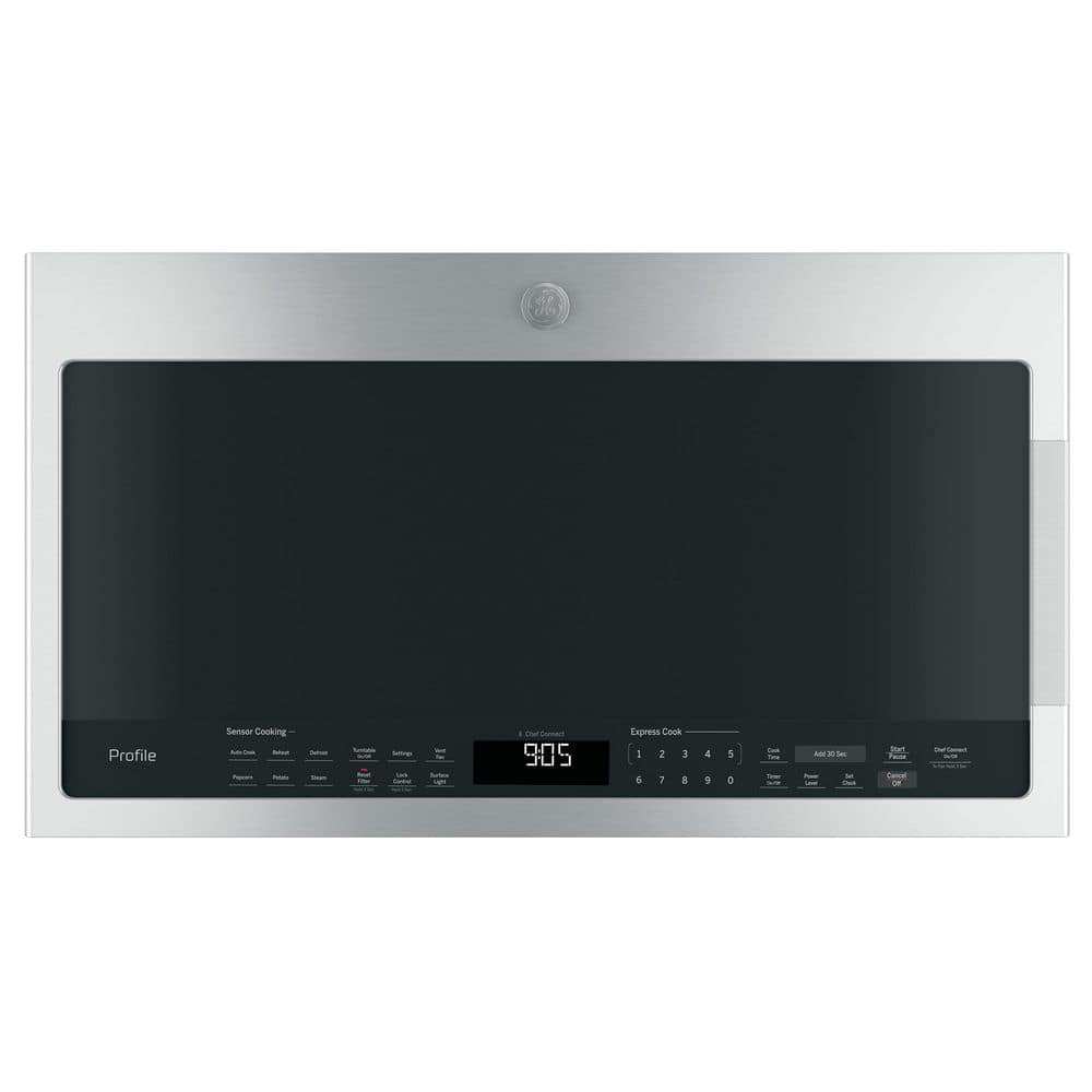 Profile 2.1 cu. ft. Over the Range Microwave in Stainless Steel with Sensor Cooking (PVM9005SJSS) - Stu's Home Improvement Outlet