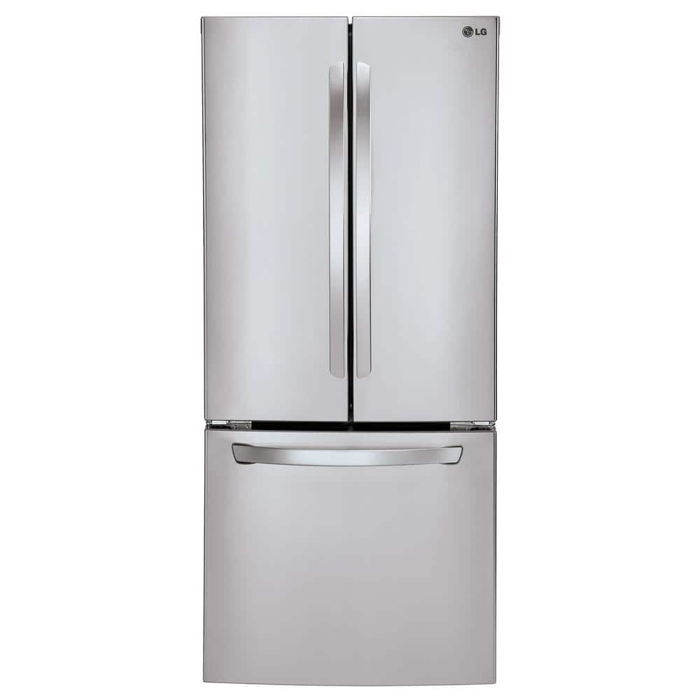 LG 30 in. W 22 cu. ft. French Door Refrigerator with Ice Maker and SmartDiagnosis in Stainless Steel (LFC22770ST)